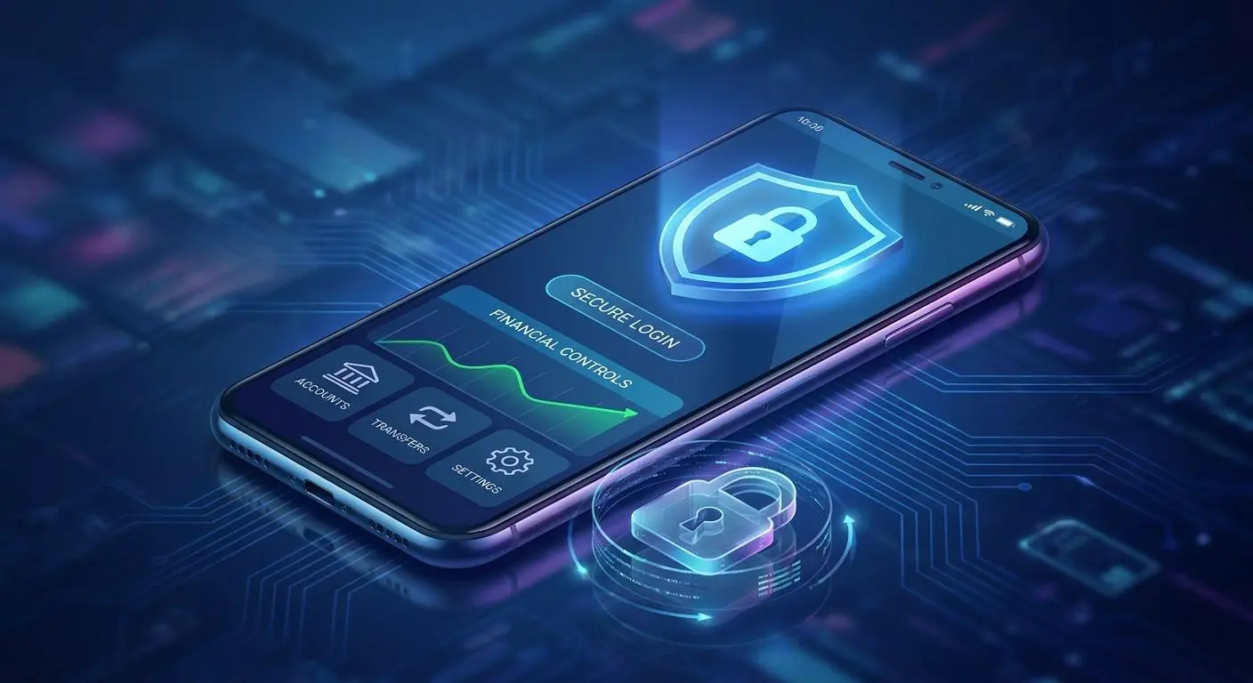 Segurança e controlo da conta na app Visual de segurança e gestão de conta no telemóvel